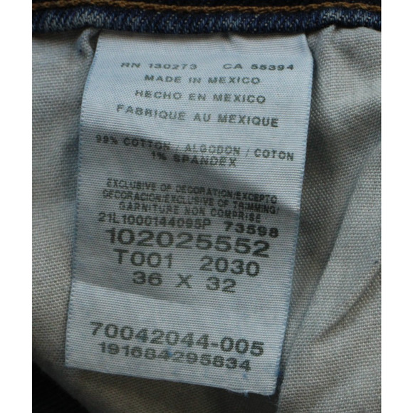 Lee Jeans Mens 36 X 32 Blue Denim Stretch Relaxed Fit Straight Leg - Picture 4 of 8